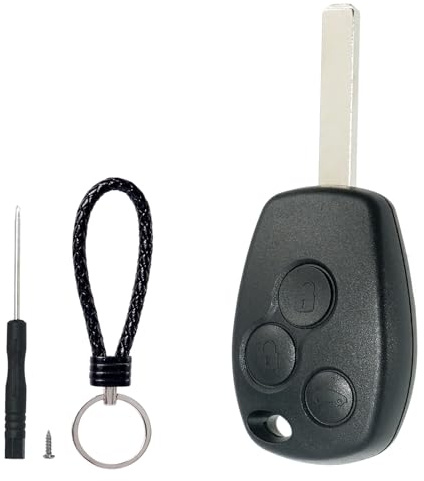 SUPALAND Autoschlüssel Gehäuse für Renault Clio Kangoo Twingo Modus Trafic II Master Für Opel Vauxhall Vivaro mit Schlüsselschwert 2- Tasten- Schlüsselgehäuse mit 1 Schlüsselring, 1 Schraubenzieher