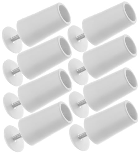 PartyKindom Blind Appearance and Material Plastic Aluminium Alloy Simple Curtain 8pcs White Roller Blinds Stoppers Long Life, Replacement Parts for Treatment Hardware Home Window