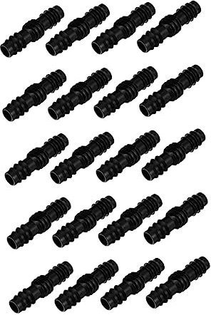 Mipcase 20piezas Conector De Tubería De Riego por Goteo Accesorios De Riego por Goteo para Jardín Conectores Dentados para Mangueras De Césped Sistema De Irrigación Agrícola