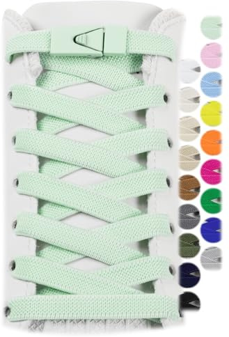 Stepace 8mm Cordones Elásticos Sin Lazo Zapatillas Deportivas | 2 pares,elástico duradero,talla única 120cm,cómodo,seguro,fácil de poner,perfecto para deporte y paseos diarios.