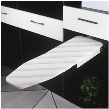 Tabla de planchar extraíble con soporte giratorio de 180° y cubierta resistente al calor, solución de ahorro de espacio para planchar ropa y camisas, soporta hasta 20 kg