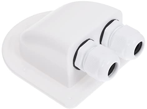 BESTonZON Scatola Passacavo Abs per Camper e Yacht Resistente Uv per Esterni Facile Installazione Foratura