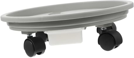 AKOOSY Plateau pour Pots de Fleurs Rond avec roulettes et Bac Récupérateur Eau Support Mobile pour Plantes Intérieur Charge Jusqu à Balcon et Jardin