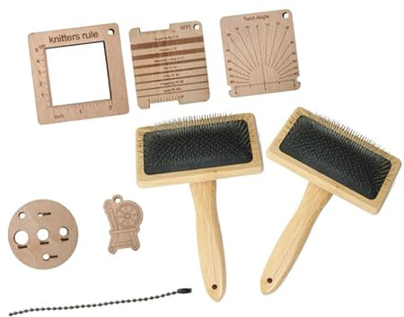 Wood Knitting Gauge Rulers Yarn Wraps Guide Board Yarn Gauge Measuring Tools
