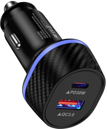 Kigpozi 48W Zigarettenanzünder, PD & QC 3.0 USB C & USB Auto Ladegerät KFZ | Auto Ladegerät Adapter 12V Zigarettenanzünder, Für iPhone 17/16/15/14/13/12, Samsung Galaxy S23/S22/S21, iPad Pro, AirPods