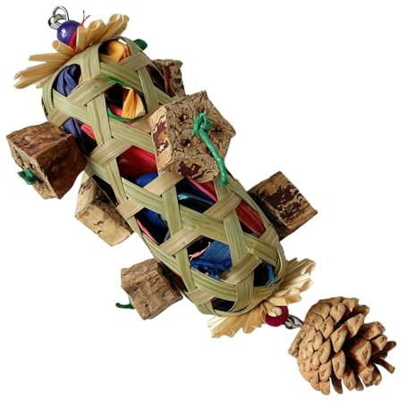 Fenayuu Juguetes para Aves para Loros - Forrajeo Y Masticación para Mascotas - Juguetes para Loros con Cáscaras Coloridas - para Canarios Agapornis Cacatúas Ninfas Interior Entrenamiento