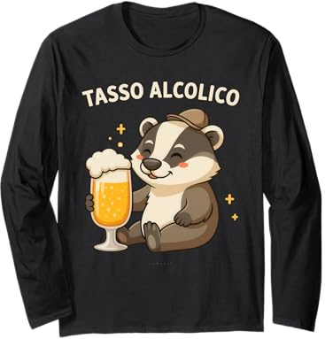 Magliette alcoliche - Tasso alcolico - T Shirt Divertenti Maglia a Manica