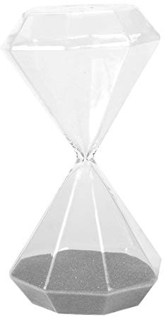 Reloj de de 15 Minutos, Temporizador de con Forma de Diamante, Decoración de Escritorio Transparente - Funcionalidad Precisa, Material Durable de Vidrio, Ideal para
