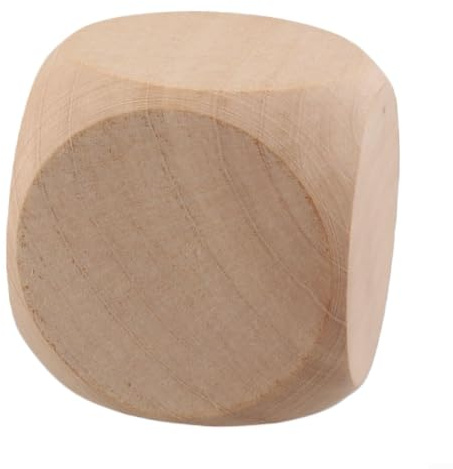 10 dadi in legno grezzo da 40 mm, 50 mm, 60 mm, per progetti fai da te, incisione, stampa, disegno e gioco creativo (40 m)