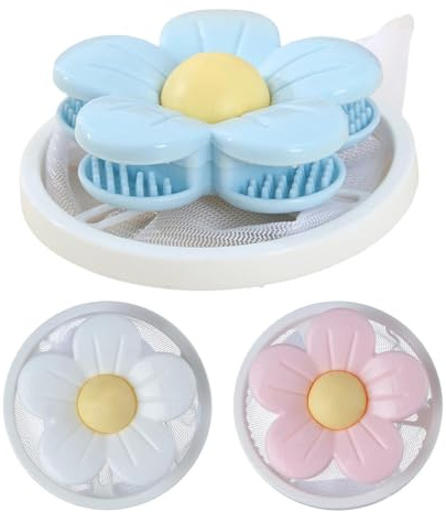 Pet Hair Remover for Laundry 3 Pieces Floating Washer Debris Removal Filter | Laundry Pet Hair Remover for Sheets Towels Bedding Clothing