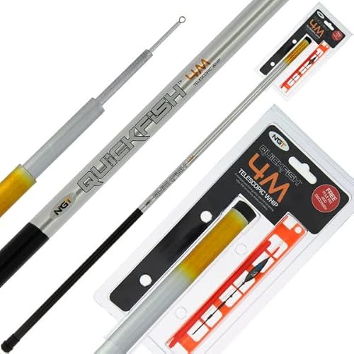 NGT Quick Fish Combo Peitsche mit Rig und Disgorger, grün, 4 m