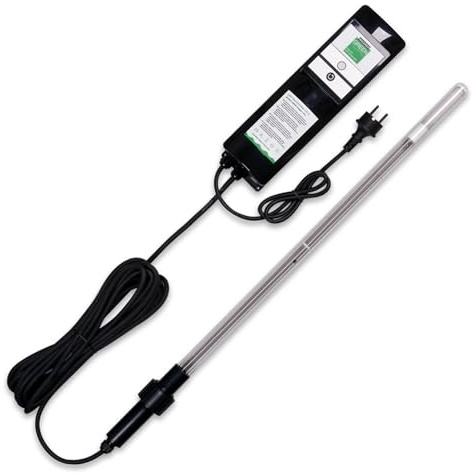 Wagner Green UVC Tauchstrahler (80 Watt Amalgam) 3-tgl. Bausatz mit Betriebsstundenzähler, UV-C Teichklärer Lampe Gartenteich Koiteich Filter zur Entkeimung und Algenvernichter