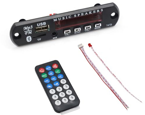 ICQUANZX DC 12V Bluetooth MP3 Decoder Scheda Audio Module USB 3.5MM AUX TF Radio FM FLAC + WAV + WMA + MP3 (versione TF)