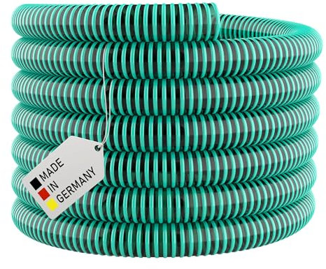 AWM Saugschlauch Grün 1 1/4 (32 mm) Spiralschlauch Förderschlauch Druckschlauch Pumpenschlauch (25 Meter)