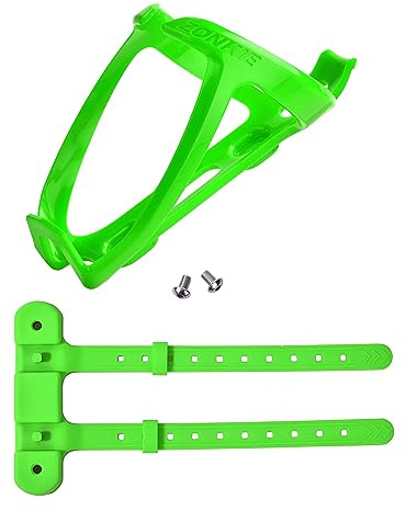 ZONKIE Porta borracce, Portabottiglie per Bicicletta, in plastica, con Base di Montaggio per Cage (Verde)