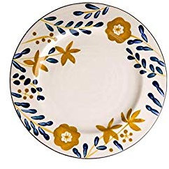 PlatVaisselle en céramique japonaise ménage à manger bol soupe aux nouilles plat créatif assiette de poisson steak occidental-Assiette creuse de 8,5 pouces