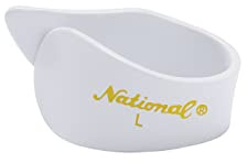 D'Addario National Celluloid Fingerpicks Large White, 4er-Pack | D'Addario National Picks bieten bequemen Sitz, klassischen Klang, präzisen Anschlag und zuverlässige Kontrolle für Gitarre u.