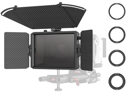 SmallRig Mini Matte Box Pro Flag Kit include due cornici filtro 4 x 5.65 | Compatibile con obiettivi con diametro esterno di 67 mm/72 mm/77 mm/82 mm/95 mm, per fotocamere DSLR e mirrorless