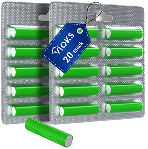 VIOKS 20x Bastoncini di Profumo Hoover in Blister - Profumo Hoover/Deodorante per Hoover/Profumo per Aspirapolvere Come Vorwerk Tiger, Kobold, Vorwerk Folletto e Altri