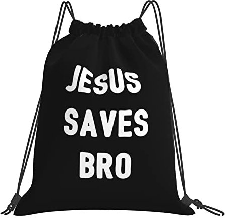 934 Herren Damen Turnbeutel Jesus Rettet Das Christliche Christentum Sportrucksack Verstellbarem Fußballtasche Leicht Gym Sack Für Yoga Turnhalle Strand