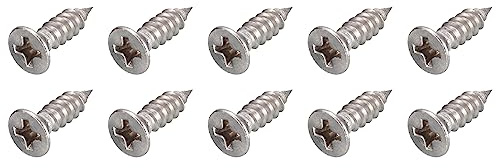 QUARKZMAN 4 x 14mm Autotaraudeuses Vis x 30pcs Phillips Fixation pour Installation Porte et Fixation Appareils, [Argent Ton, Plat Tête]