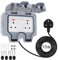 Powerole 10M Outdoor Socket Waterproof Extension Lead, Double Socket with 10M Outdoor Extension Lead Waterproof, IP66 13Amp 2 Gang Switched Cover, Weatherproof Wall Plug Box