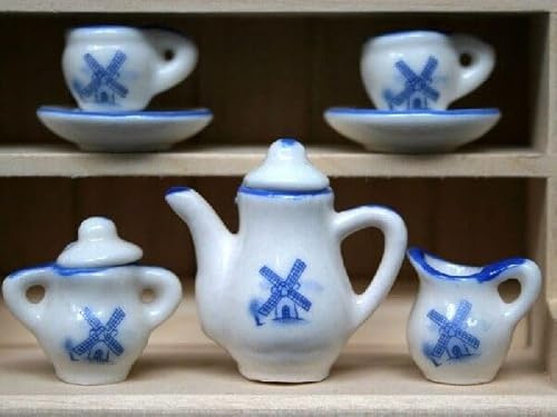 Windmill Tea/Coffee Set, Dolls House Miniature, 1.12 Scale