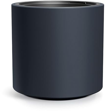Prosperplast Blumentopf - Übertopf mit Einsatz HEOS | aus robustem Kunststoff | für Innen und Außen | UV-beständig und Frostbeständig | Anthrazit | 46,8 x 45 cm