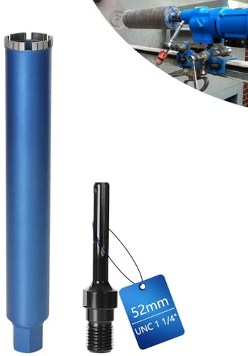 1 ¼'' Diamantbohrkrone Ø152mm mit SDS-MAX, Kernbohrer f. Beton Granit | L 460mm, mit 10mm Turbo, Dosensenker Nass-/Trocken Bohrkrone für Kernbohrgeräte Lasergeschweißte zum Marmor Stein Mauerwerk