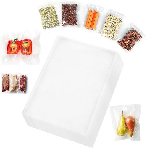 JUPPLIES Pack de 200 Bolsas de Vacío para Alimentos 17x25cm sin BPA - Bolsas para Embasadoras Vacio Alimentos Profesional - Bolsas Gofradas para Conservación de Alimentos (200 Unidades)