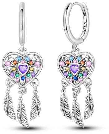 NARMO S925 Silber Ohrringe für Frauen Mond Ohrringe Kirsche Ohrringe
