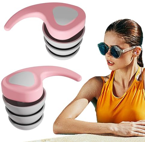 Tappi per le orecchie da nuoto per bambini, riutilizzabili, tappi per le orecchie per nuotatori, riduzione del rumore, tappi per le orecchie dell'acqua, tappi per le orecchie da nuoto per bambini di 4