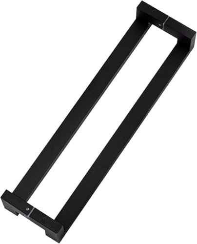 Duschschiebetür-Haltegriffknopf aus Edelstahl, Badtürgriff Rücken-an-Rücken-Handtuchhalter, Metallgitter-Türgriff Mattschwarz Rücken-an-Rücken,Schwarz,775mm-800mm