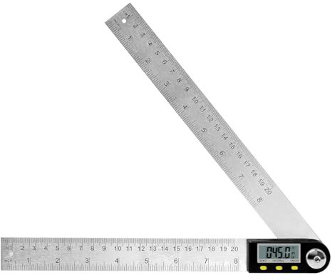 Winkelmesser Digital Winkellineal mit LCD-Anzeige Edelstahl Winkelmessung Winkel Anzeige für Holzarbeiten Heimarbeit Handwerker, 360° Winkel Messen,Hold Funktion 400MM
