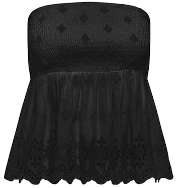 Onllou Life Emb Bandeau Top WVN, svart, S