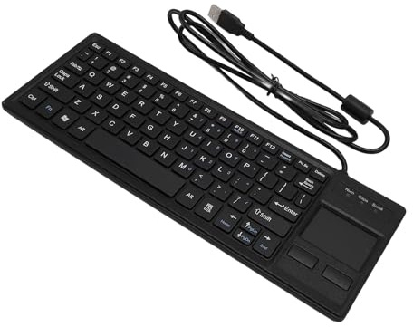Elprico Industrietastatur mit Touchpad, USB-Hub, Mechanische Kabelgebundene Tastatur für Industrielle Umgebungen