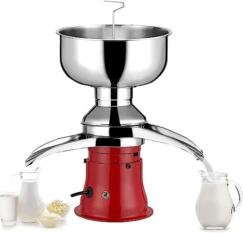 UKLULUAMZ Separatore centrifugo per crema di latte fresco da latte, separatore di crema per burro chiarificato, separatore centrifugo elettrico da 50 l/h, separatore di frappè al burro da cucina, per