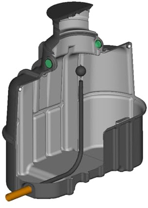 FLORANTIA Retentionszisterne schmal 3000 Liter Aqua-Storm [ Drossel passend für Ihre Abflussleistung von 0,07-1,64 l/s frei wählbar ]