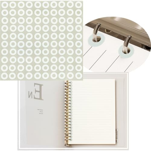 Paper Hole Punch Reinforcement Stickers 2500 Pack - 0.25 Binder Hole Reinforcement Circles Paper Binder Spine Labels for Hole-Punched Pages,