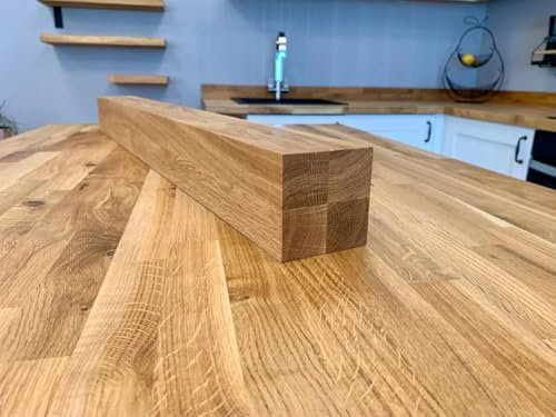 Tischbeine Eiche 87x8x8cm Lackiert 1 Stück Holz Esszimmerfüße im Landhausstil