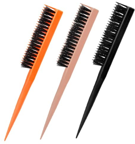 Ipetboom 3pezzi Spazzola Setole Naturali Per Pettine Per Lisciare i All Indietro Pettine Per Styling Dei Resistente e Anti-attrito Per Quotidiano e Parrucchiere