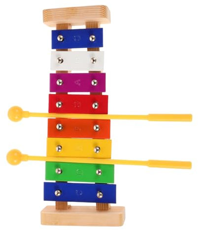 Supvox Kinderxylophon Aus Metall Mit Noten Glockenspiel-xylophon Als Musikspielzeug Für Kleinkinder Schlaginstrumente Für Kognitive Entwicklung
