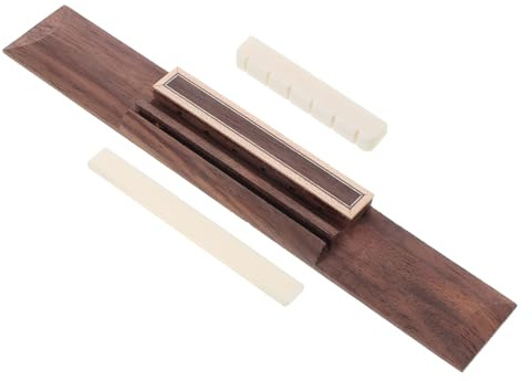 DEARMAMY Gitarrenzubehör mit Sattel und Steg und Knochen 3 Stück Einfache Montage Verbesserter Klang für Klassische und Akustische Gitarre für Musiker