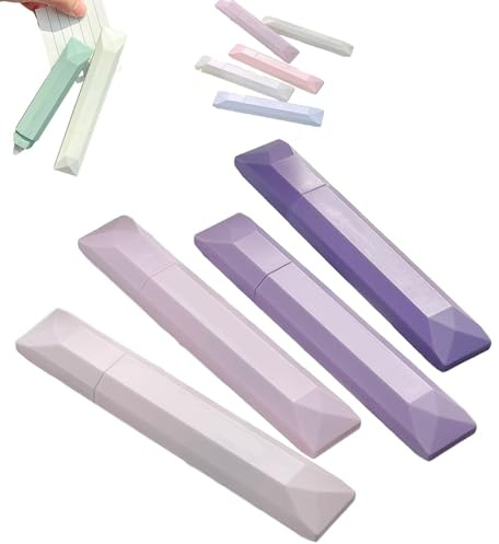 Double Sided Tape Pens,Double Sided Tape Roller,Double Sided Glue Pen,Craft Adhesive Glue Runner for Wrapping Paper/Crafting/Parcels, Crafting Glue Stick Pens, White out Correction Tape (Purple)