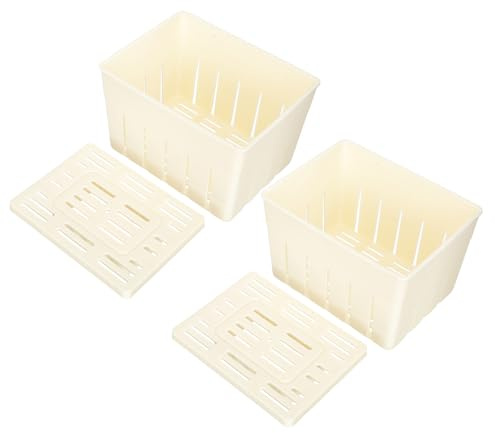 SHERCHPRY Plastic Bean Curd Molds 2Pcs Tofu Maker Press Moulds for Homemade Tofu and Vegan Cooking Tools