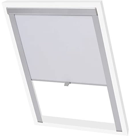 vidaXL Verdunkelungsrollo Verdunkelung Dachrollo Dachfensterrollo Weiß M08/308
