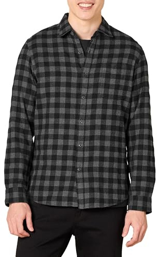 Amazon Essentials Chemise en Flanelle à Manches Longues Coupe Ajustée Homme