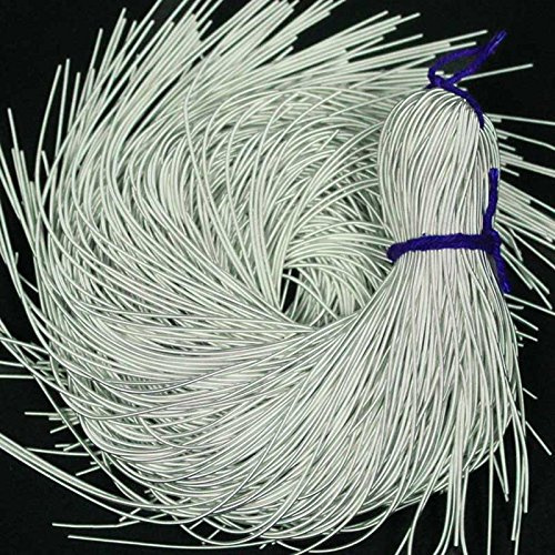 Französischer Draht für Schmuckherstellung und Stickzwecke, 1 mm, mattes Finish, metallische weiße Farbe (100 g)