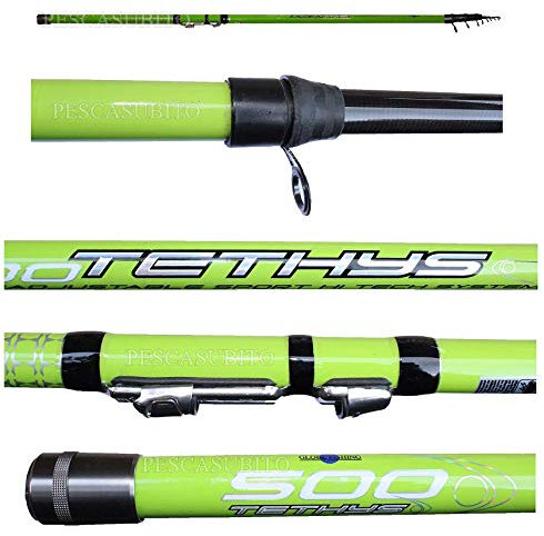 Canna Teleregolabile Tethys 5Mt da Pesca Trota Torrente Fiume Carbonio