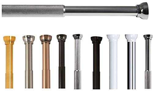 Spirella Teleskopstange Arios | Duschvorhangstange ohne Bohren | Spannstange, durch Drehen verstellbar, sicherer Halt | als Duschstange, Kleiderstange | Arios Silber 125-220 cm